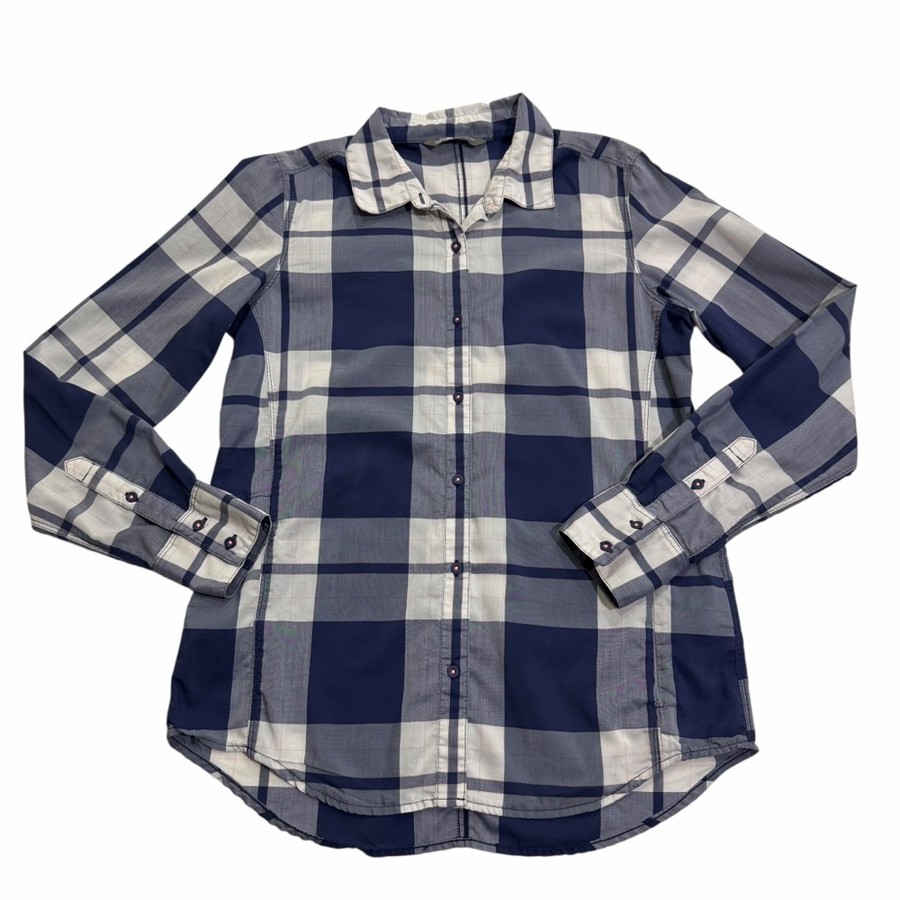 The North Face White Gray Plaid Button-up Shirt Size Medium Lightweight - Picture 4 of 15